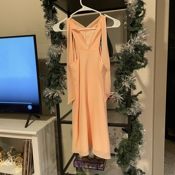 Spring Peach Cocktail Dress - Picture 2 of 3